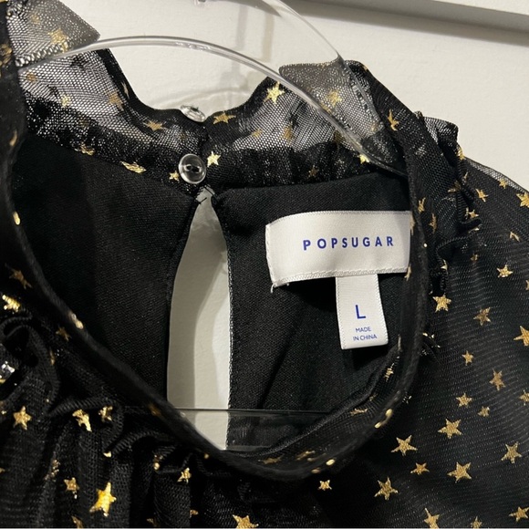 POPSUGAR Black and Gold Star Dress - Picture 2 of 3